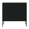 WOOOD Ladenkasten|Industriele Kasten|Adam Ladekast grenen zwart 94cm