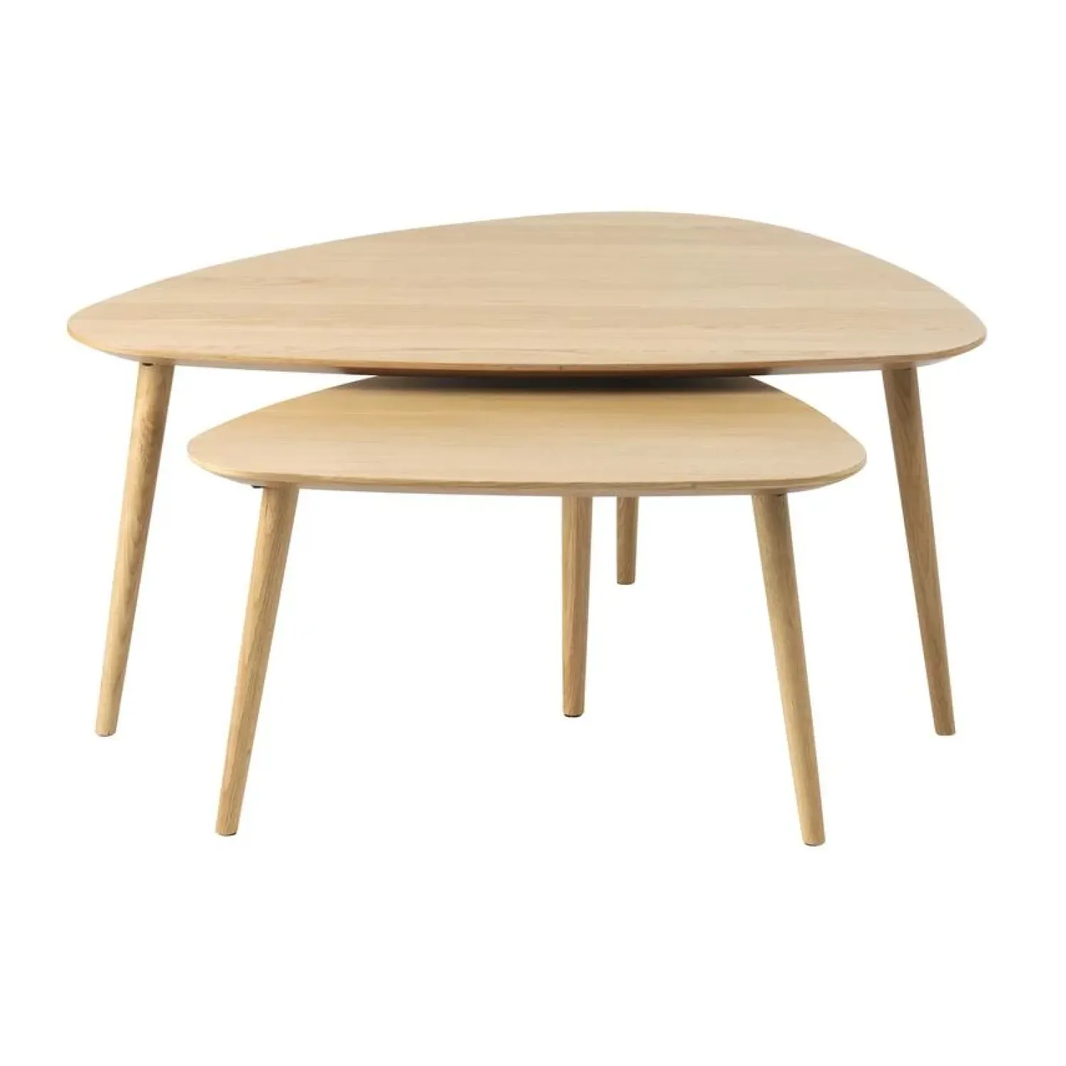 LykkeHome Salontafels|Ada Salontafel set van 2 driehoek Naturel
