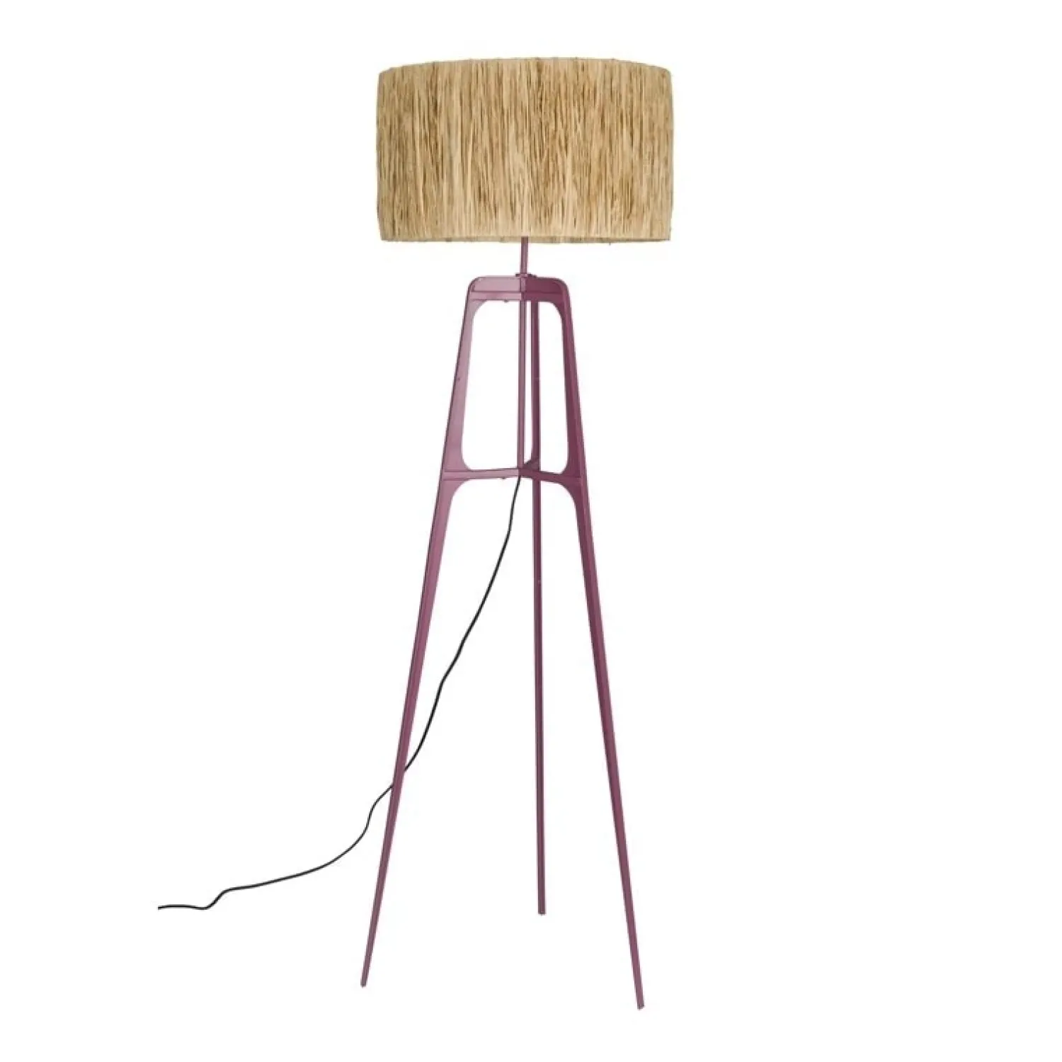 Dutchbone Vloerlampen|Afra 1-lichts Vloerlamp Plum