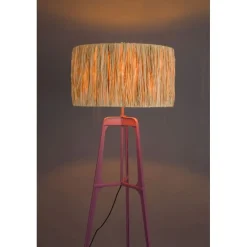 Dutchbone Vloerlampen|Afra 1-lichts Vloerlamp Plum