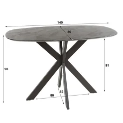 Kalfort Bartafels|Agnes Bartafel Deens ovaal Melamine 140cm