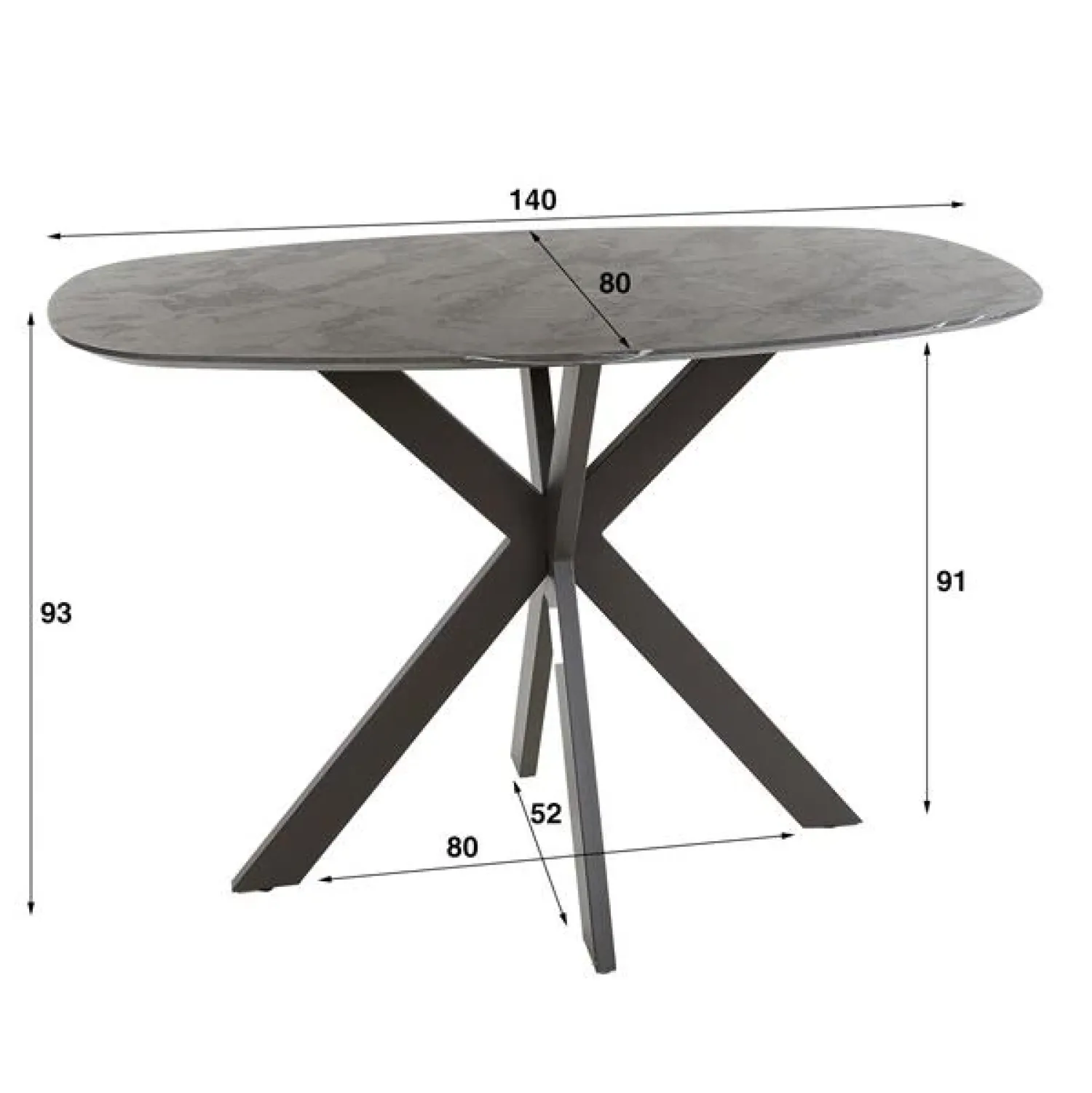 Kalfort Bartafels|Agnes Bartafel Deens ovaal Melamine 140cm