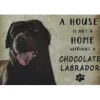 Cavetown Metalen Borden|A home Chocolate Labrador - metalen bord