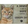 Cavetown Metalen Borden|A home Genger Cat - metalen bord