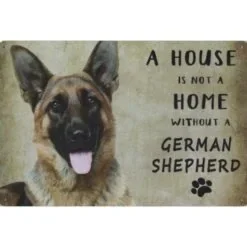 Cavetown Metalen Borden|A home German Shepherd - metalen bord