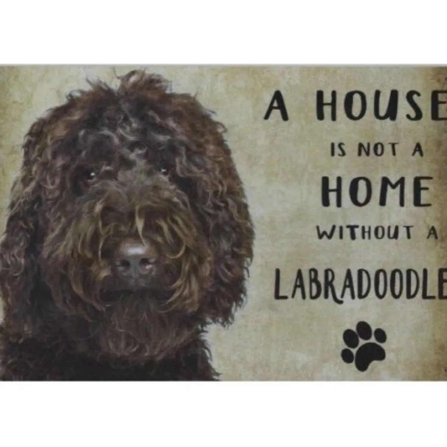 Cavetown Metalen Borden|A home Labradoodle - metalen bord