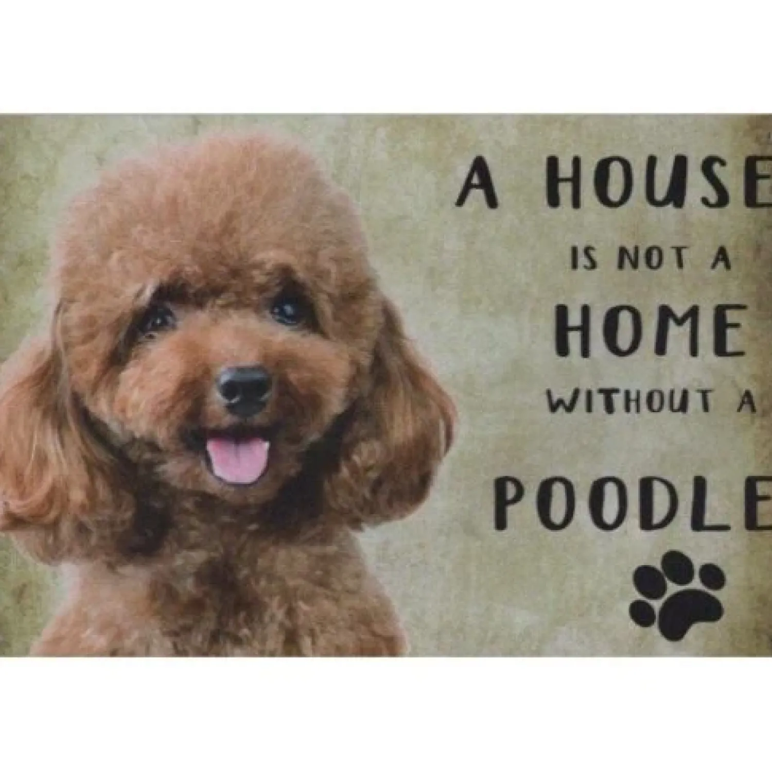 Cavetown Metalen Borden|A home Poodle - metalen bord