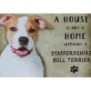 Cavetown Metalen Borden|A home Staffordshire Bull Terriër - metalen bord