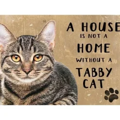 Cavetown Metalen Borden|A House is not a Home Tabby Cat - metalen bord