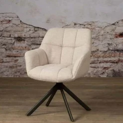 Tower living Eetkamerstoelen|Alabama eetkamerstoel draaibaar Alpine naturel