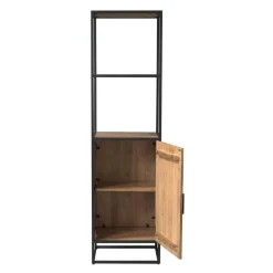 Furndea Boekenkasten|Industriele Kasten|Alaska Boekenkast Met deur Mangohout 55cm