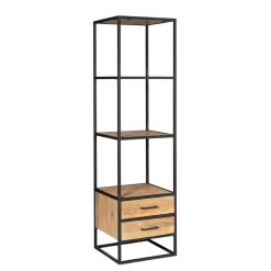 Furndea Boekenkasten|Industriele Kasten|Alaska Boekenkast Met lades Mangohout 55cm