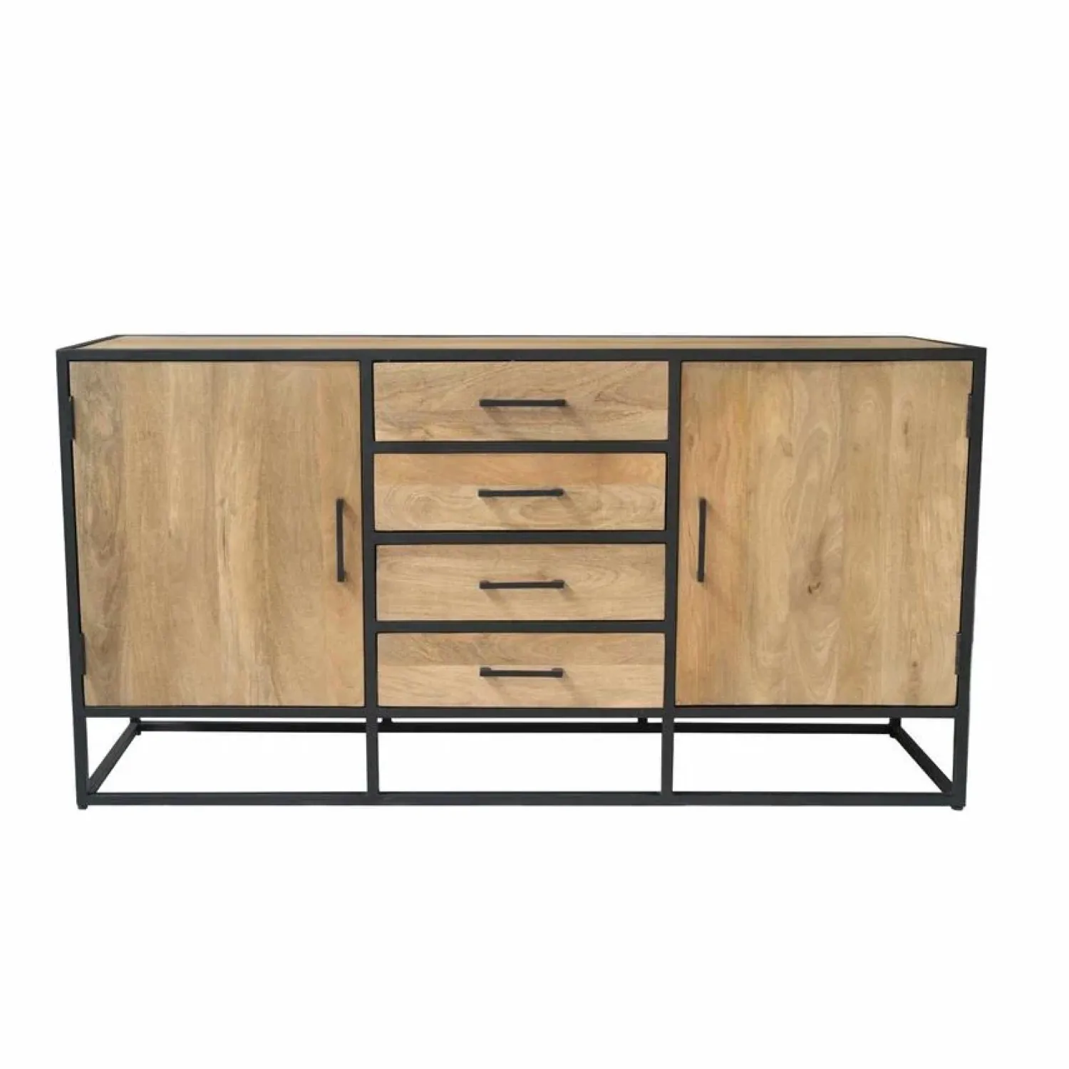 Furndea Dressoirs|Industriele Kasten|Alaska Dressoir Mangohout 165cm