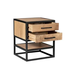 Furndea Nachtkastjes|Industriele Kasten|Alaska Nachtkastje Mangohout 45cm