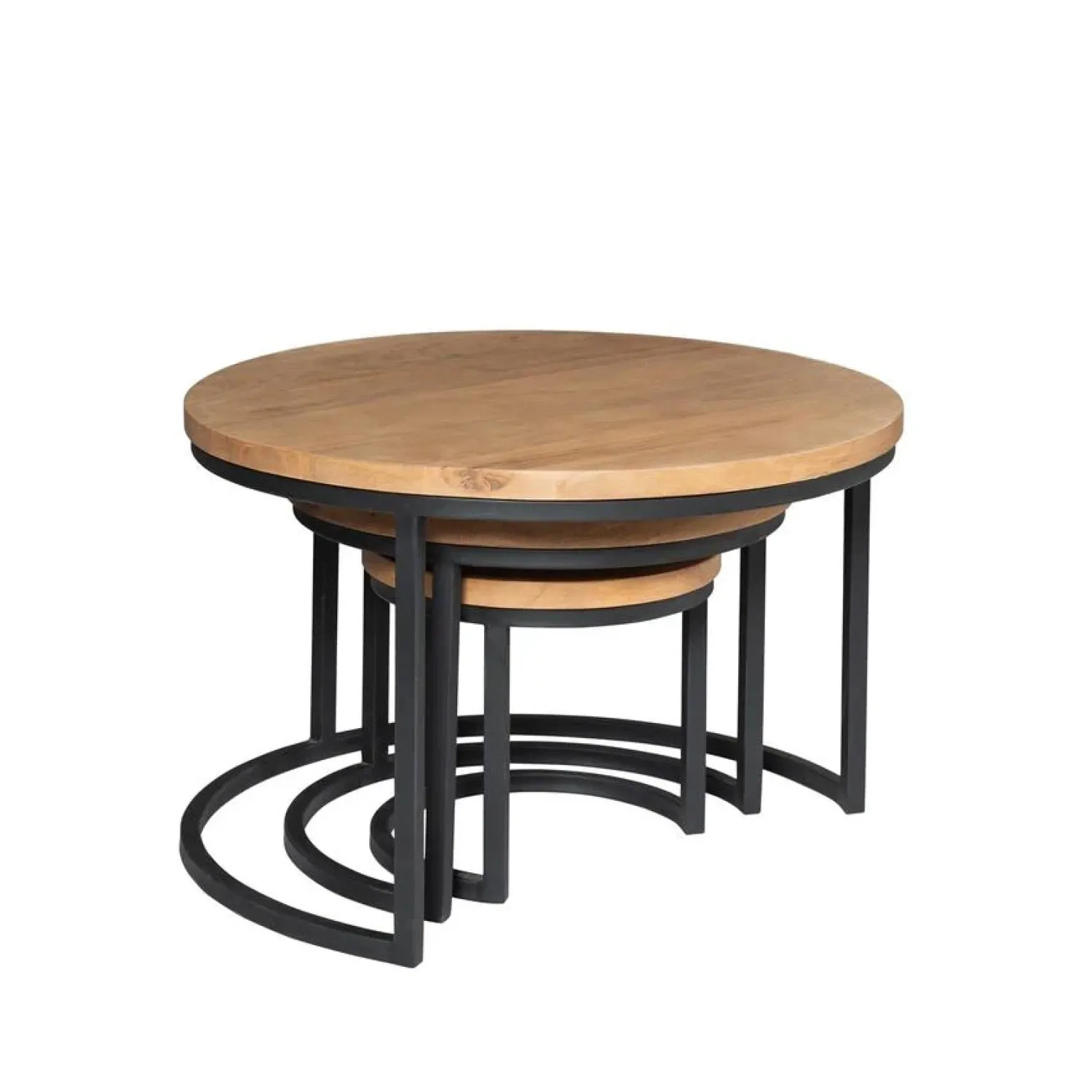 Furndea Salontafels|Alaska Salontafel Set van 3 rond Mangohout