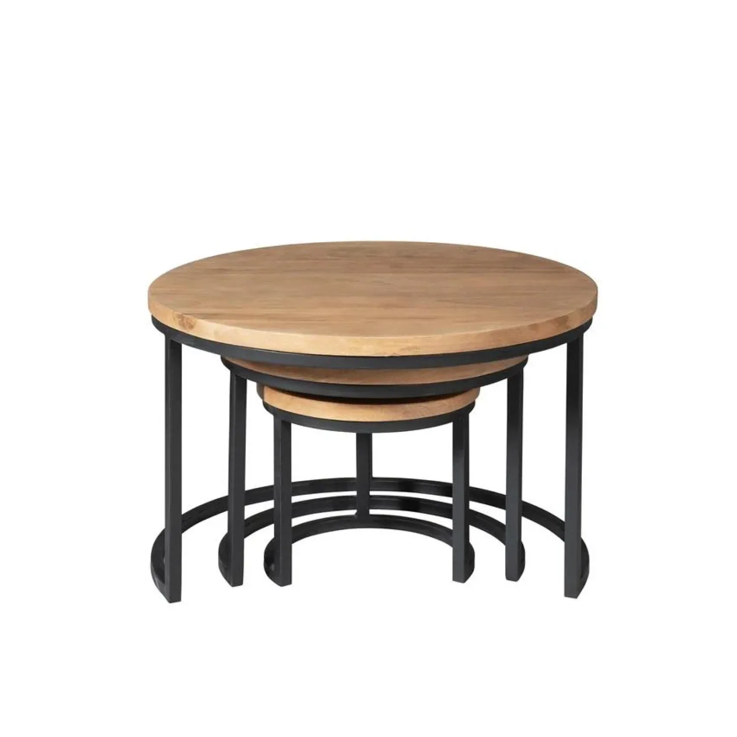 Furndea Salontafels|Alaska Salontafel Set van 3 rond Mangohout