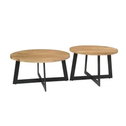 Furndea Salontafels|Alaska Salontafel x-poot Set van 2 Mangohout