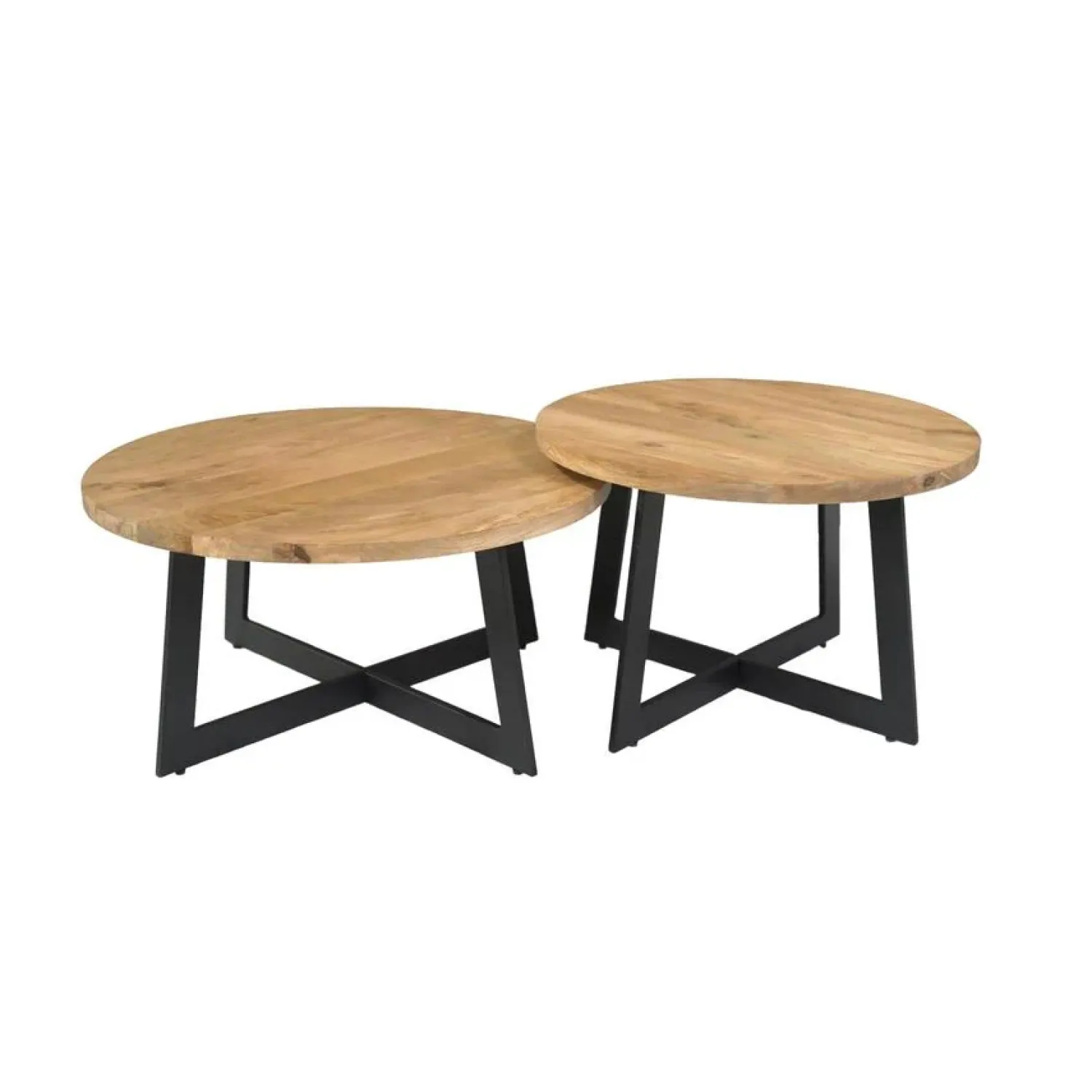 Furndea Salontafels|Alaska Salontafel x-poot Set van 2 Mangohout