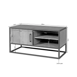 Furndea Industriele Kasten|Tv Meubels|Alaska Tv meubel Mangohout 100cm