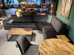 Neves Hoekbanken|Loungebanken|Alaska Velvet Hoekbank 4-zits Hoek met ottomane.