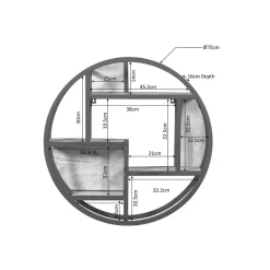 Furndea Wandrekken|Wandrekken|Alaska Wandrek Rond Mangohout 75cm