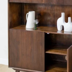 Vane Living Boekenkasten|Industriele Kasten|Albin Boekenkast walnoot 120cm