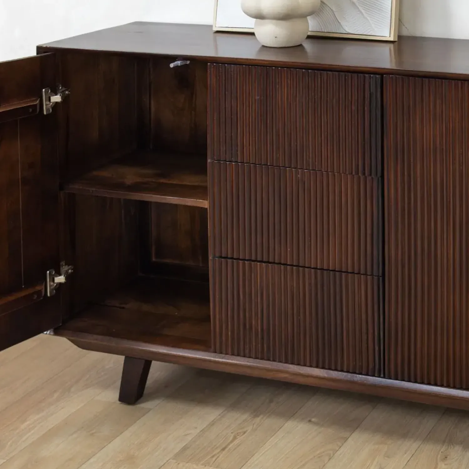 Vane Living Dressoirs|Industriele Kasten|Albin Dressoir walnoot 180cm