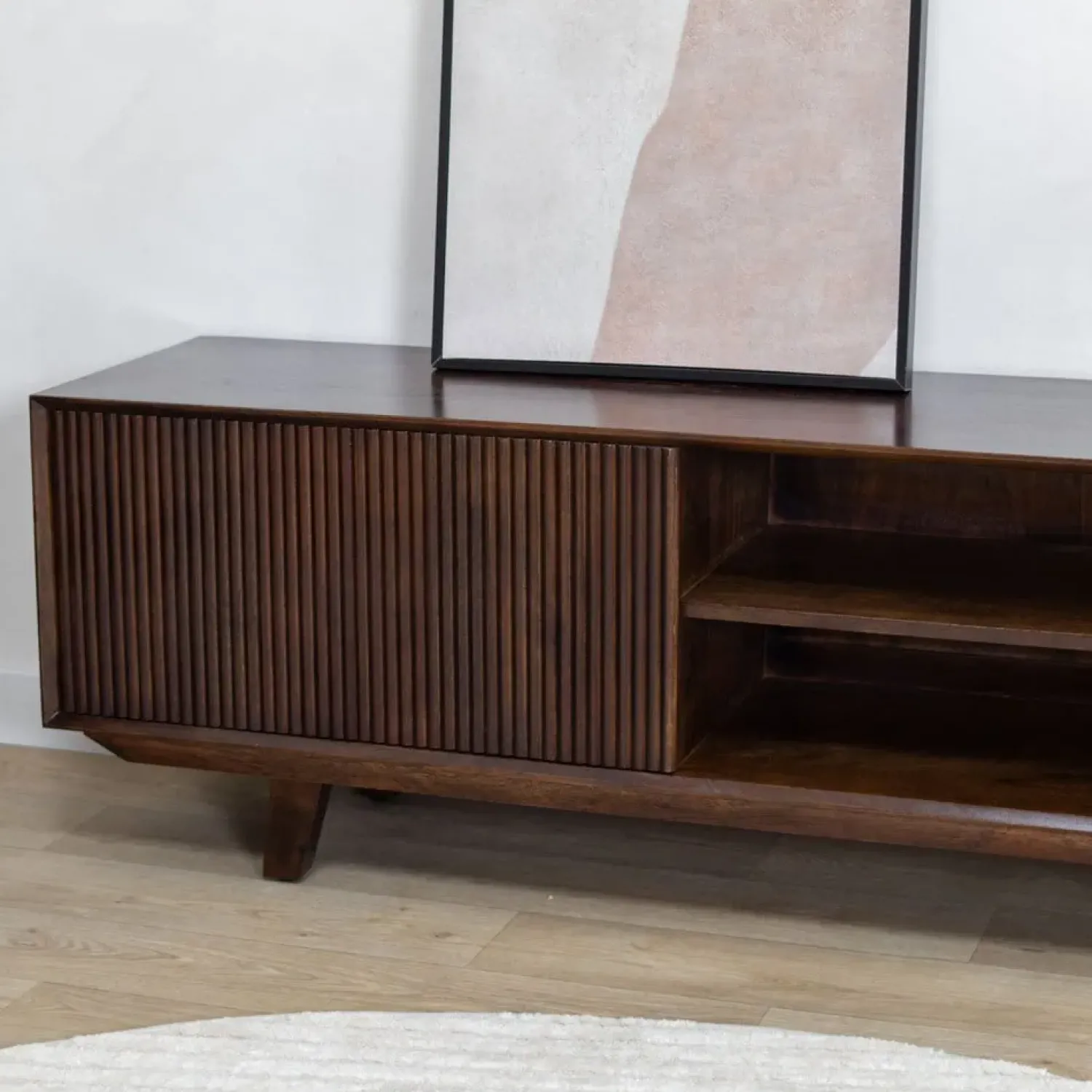 Vane Living Industriele Kasten|Tv Meubels|Albin Tv meubel walnoot 200cm