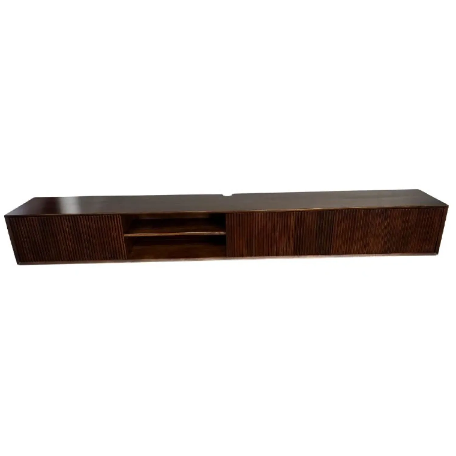 Vane Living Industriele Kasten|Tv Meubels|Albin Zwevend Tv meubel walnoot 240cm