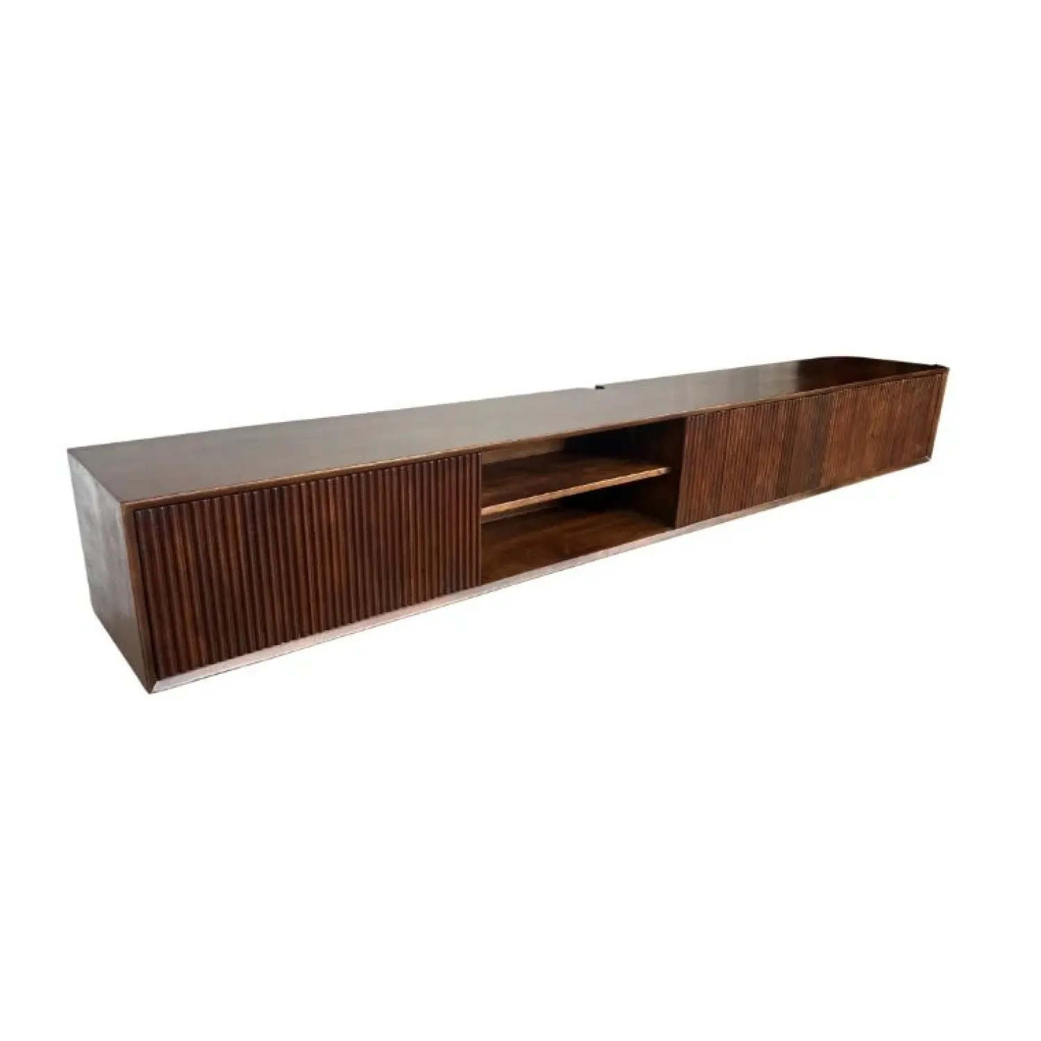 Vane Living Industriele Kasten|Tv Meubels|Albin Zwevend Tv meubel walnoot 240cm
