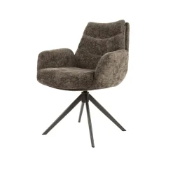 Kalfort Eetkamerstoelen|Aldira Eetkamerstoel Hoven taupe-bruin