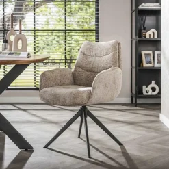 Kalfort Eetkamerstoelen|Aldira Eetkamerstoel Zand