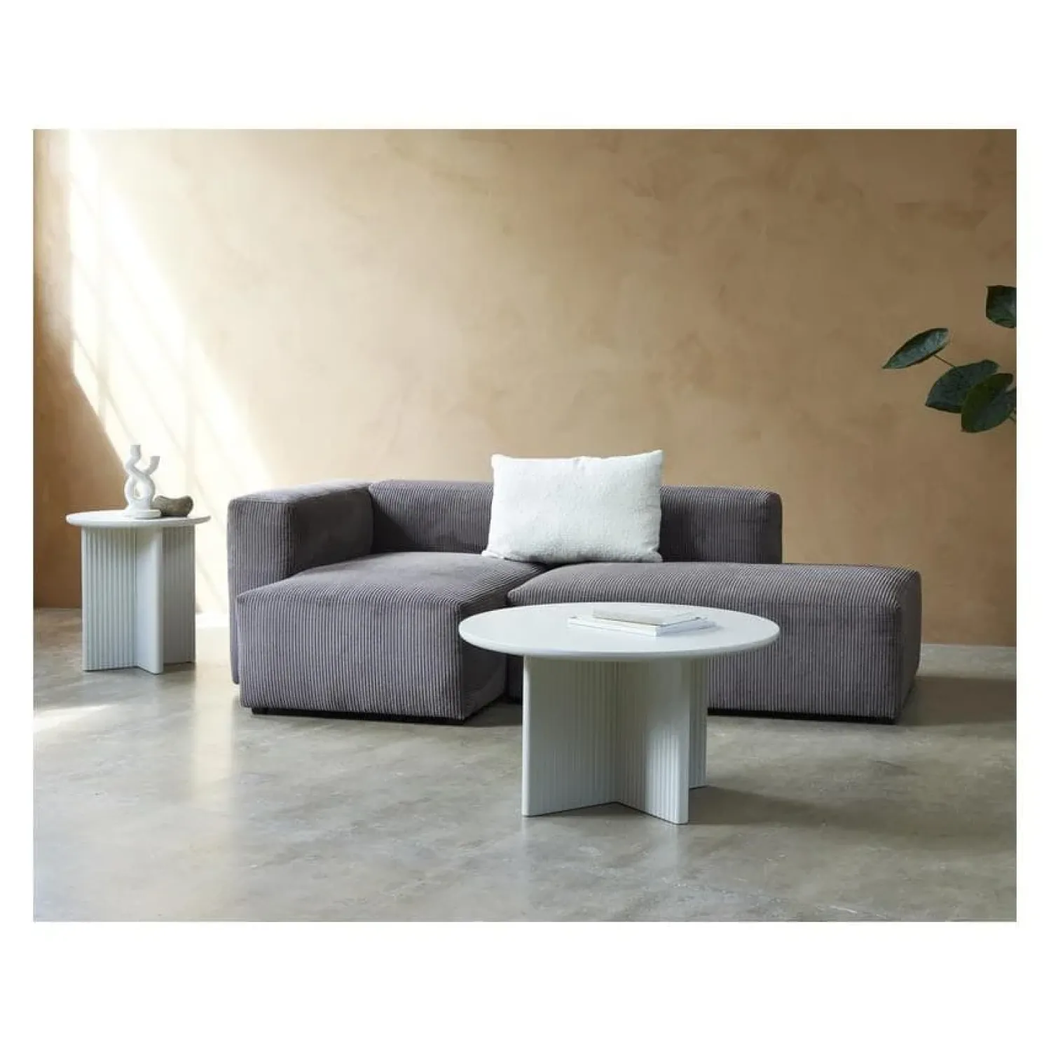LykkeHome Salontafels|Alejandro Salontafel rond 80 cm greige