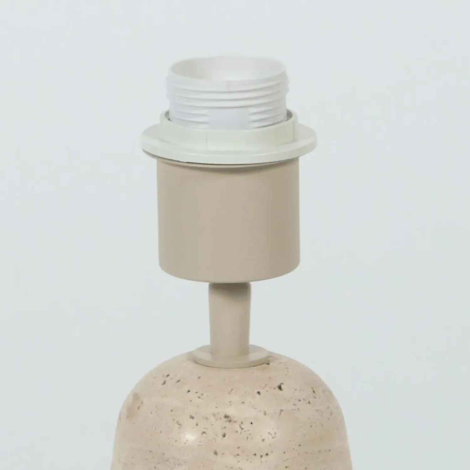 Steinmex Tafellampen|Alessia 1-lichts Tafellamp small Travertin met zeegras kap