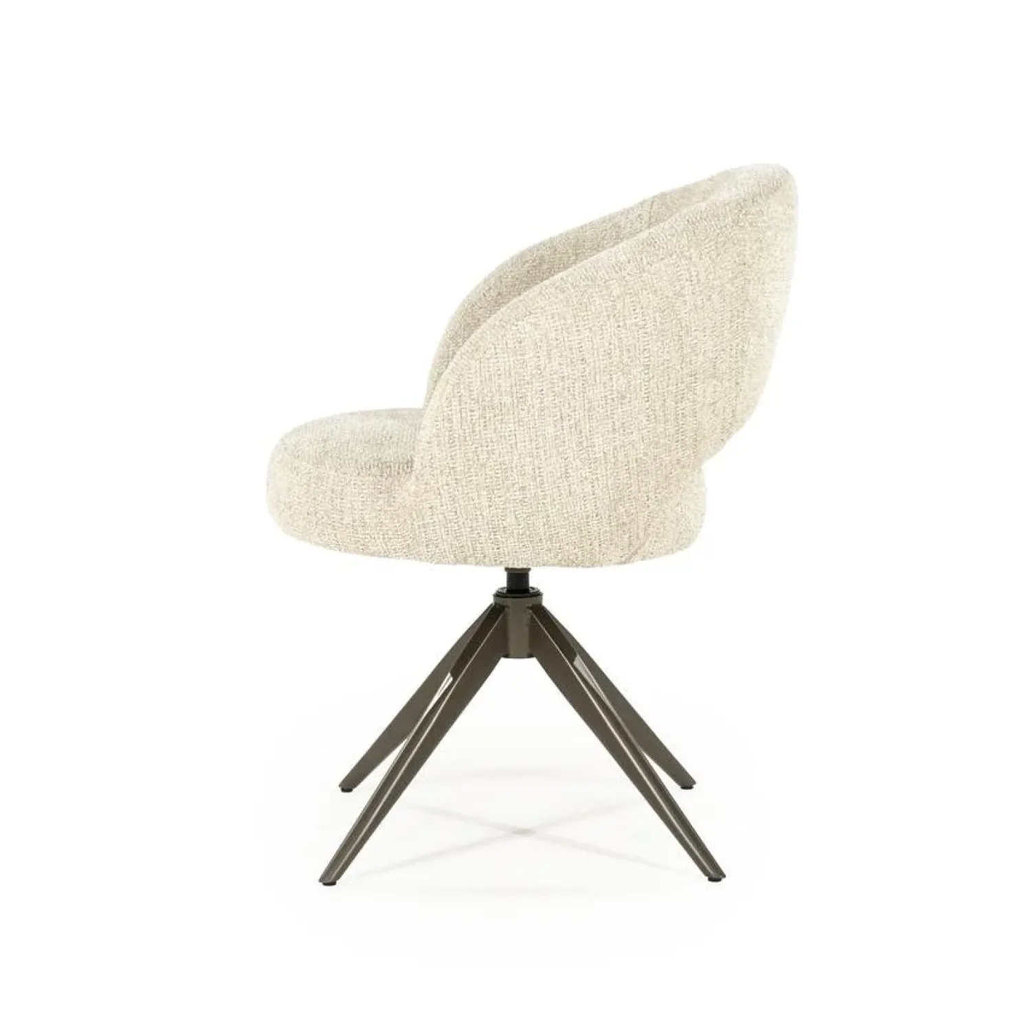 Eleonora Eetkamerstoelen|Alissa Eetkamerstoel Beige stof