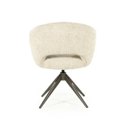 Eleonora Eetkamerstoelen|Alissa Eetkamerstoel Beige stof
