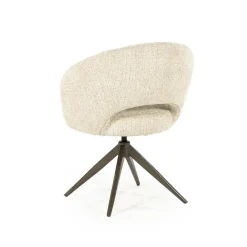 Eleonora Eetkamerstoelen|Alissa Eetkamerstoel Beige stof