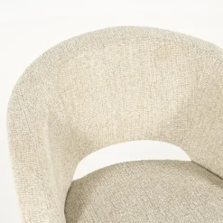 Eleonora Eetkamerstoelen|Alissa Eetkamerstoel Beige stof