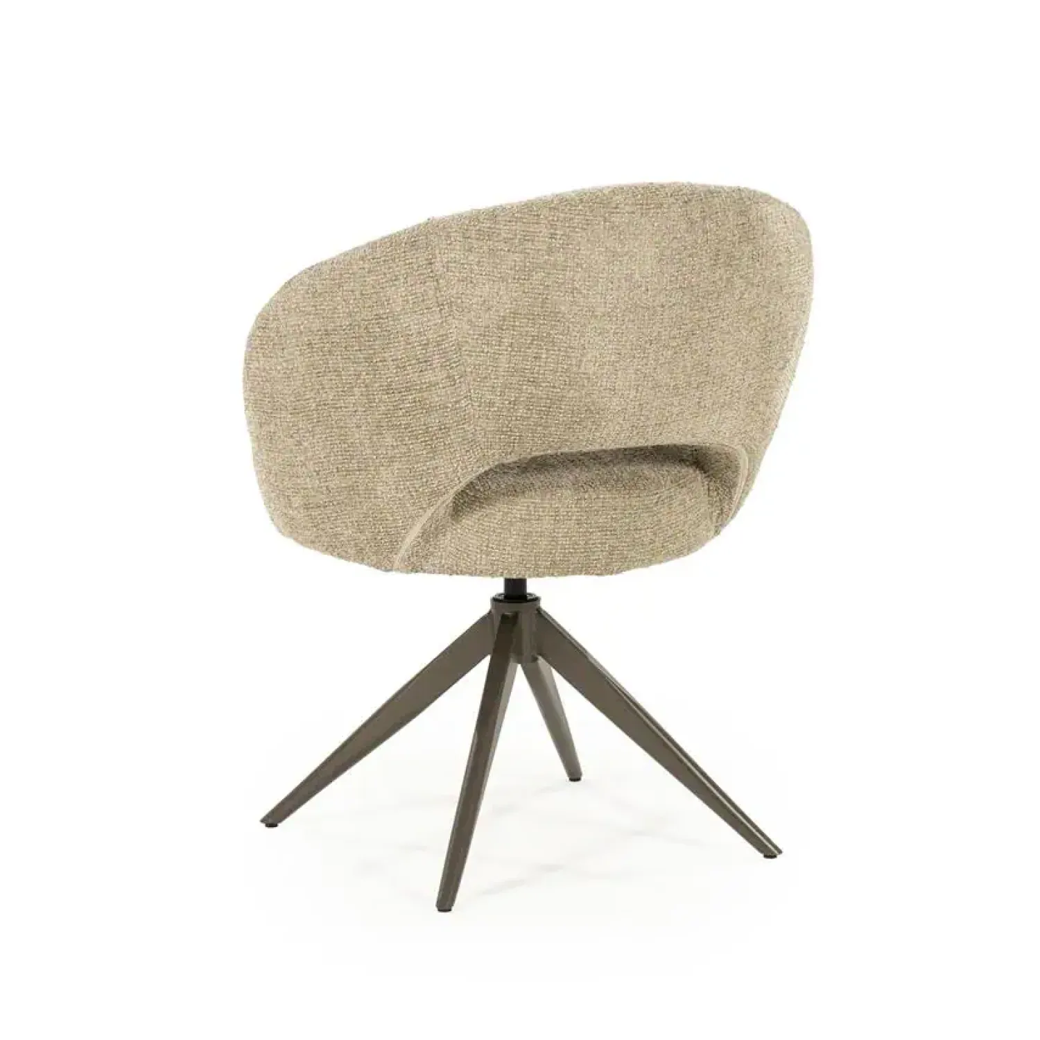 Eleonora Eetkamerstoelen|Alissa Eetkamerstoel Taupe stof