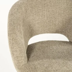 Eleonora Eetkamerstoelen|Alissa Eetkamerstoel Taupe stof