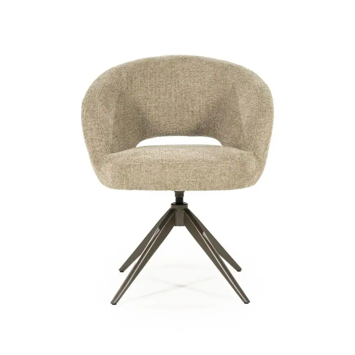 Eleonora Eetkamerstoelen|Alissa Eetkamerstoel Taupe stof