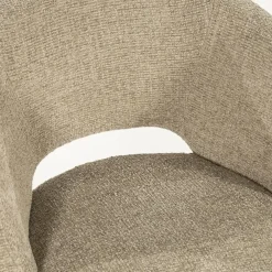 Eleonora Eetkamerstoelen|Alissa Eetkamerstoel Taupe stof