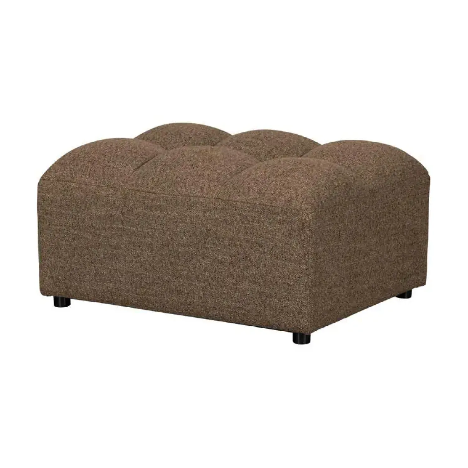 WOOOD Hockers|Allure Hocker geweven stof donkerbruin melange