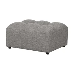 WOOOD Hockers|Allure Hocker geweven stof grijs melange