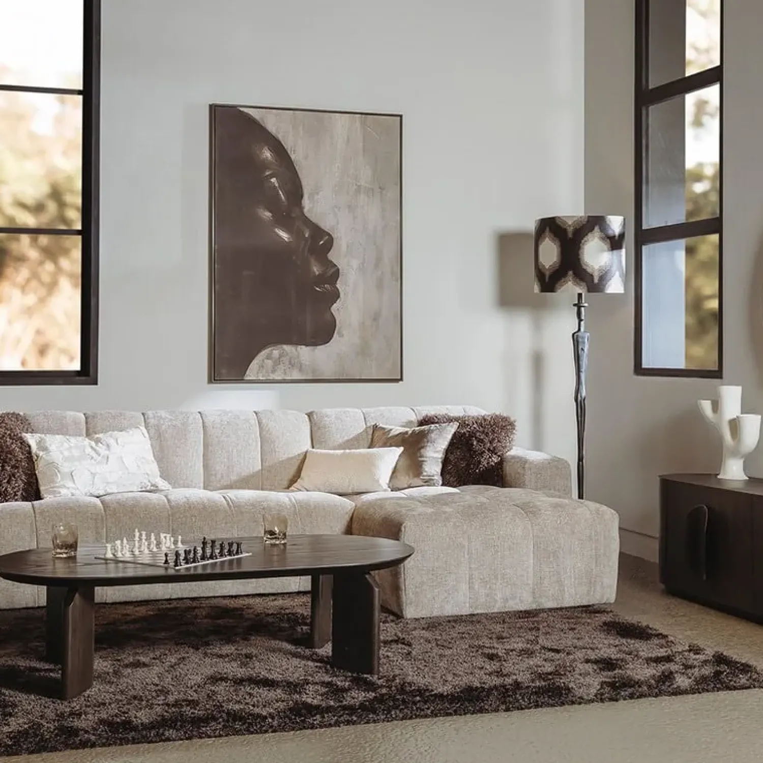 Tower living Salontafels|Allure Salontafel ovaal donkerbruin 140cm