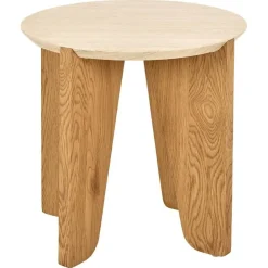 Nordhavn Bijzettafels|Almari Bijzettafel Beige rond 50cm