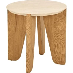 Nordhavn Bijzettafels|Almari Bijzettafel Beige rond 50cm