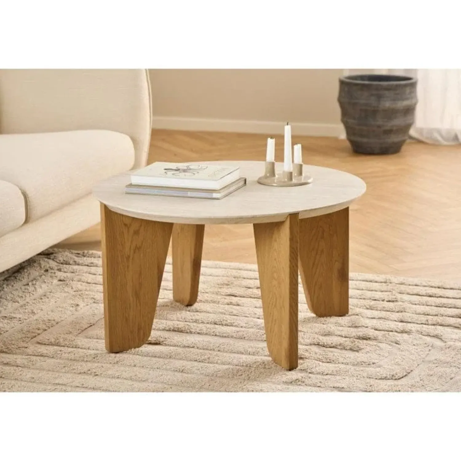 Nordhavn Salontafels|Almari Salontafel Beige rond 80cm