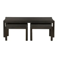 Tower living Salontafels|Amalfi Salontafel set van 3 bruin eikenfineer