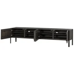 Tower living Industriele Kasten|Tv Meubels|Amalfi Tv meubel bruin eikenfineer 220cm
